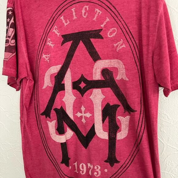 VINTAGE AFFLICTION AMERICAN CUSTOM MOTOR CLUB AOP SHIRT SIZE LARGE CLEAN - Picture 7 of 7